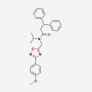 N-{[3-(4-methoxyphenyl)-1,2,4-oxadiazol-5-yl]methyl}-3,3-diphenyl-N-(propan-2-yl)propanamide