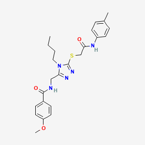 N-{[4-Butyl-5-({[(4-methylphenyl)carbamoyl]methyl}sulfanyl)-4H-1,2,4-triazol-3-YL]methyl}-4-methoxybenzamide