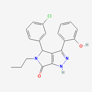 4-(3-chlorophenyl)-3-(2-hydroxyphenyl)-5-propyl-4,5-dihydropyrrolo[3,4-c]pyrazol-6(1H)-one