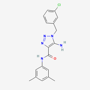 molecular formula C18H18ClN5O B11423852 5-amino-1-(3-chlorobenzyl)-N-(3,5-dimethylphenyl)-1H-1,2,3-triazole-4-carboxamide 