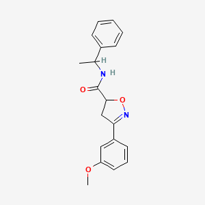 3-(3-methoxyphenyl)-N-(1-phenylethyl)-4,5-dihydro-1,2-oxazole-5-carboxamide