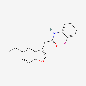 2-(5-ethyl-1-benzofuran-3-yl)-N-(2-fluorophenyl)acetamide