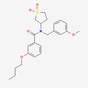 molecular formula C23H29NO5S B11423875 3-butoxy-N-(1,1-dioxidotetrahydrothiophen-3-yl)-N-(3-methoxybenzyl)benzamide 