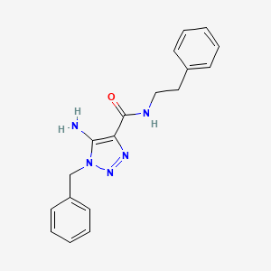 molecular formula C18H19N5O B11423887 5-amino-1-benzyl-N-(2-phenylethyl)-1H-1,2,3-triazole-4-carboxamide 