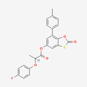 7-(4-Methylphenyl)-2-oxo-1,3-benzoxathiol-5-yl 2-(4-fluorophenoxy)propanoate