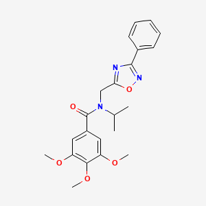 3,4,5-trimethoxy-N-[(3-phenyl-1,2,4-oxadiazol-5-yl)methyl]-N-(propan-2-yl)benzamide