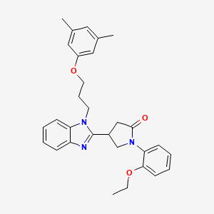 molecular formula C30H33N3O3 B11423933 4-{1-[3-(3,5-dimethylphenoxy)propyl]-1H-benzimidazol-2-yl}-1-(2-ethoxyphenyl)pyrrolidin-2-one 