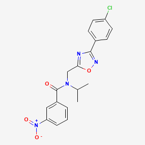 N-{[3-(4-chlorophenyl)-1,2,4-oxadiazol-5-yl]methyl}-3-nitro-N-(propan-2-yl)benzamide