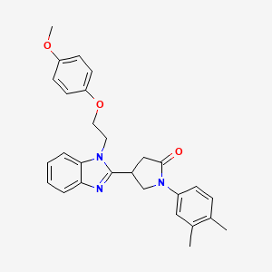 1-(3,4-dimethylphenyl)-4-{1-[2-(4-methoxyphenoxy)ethyl]-1H-benzimidazol-2-yl}pyrrolidin-2-one