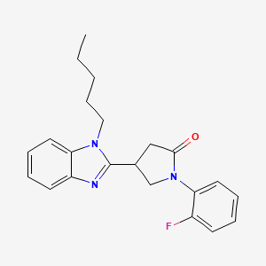 1-(2-fluorophenyl)-4-(1-pentyl-1H-benzimidazol-2-yl)pyrrolidin-2-one