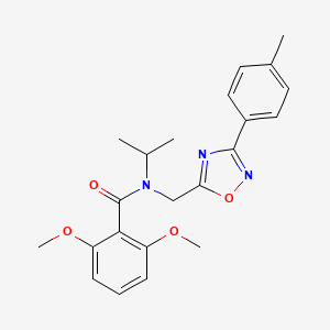 2,6-dimethoxy-N-{[3-(4-methylphenyl)-1,2,4-oxadiazol-5-yl]methyl}-N-(propan-2-yl)benzamide