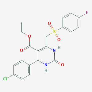 molecular formula C20H18ClFN2O5S B11423980 Ethyl 4-(4-chlorophenyl)-6-[(4-fluorobenzenesulfonyl)methyl]-2-oxo-1,2,3,4-tetrahydropyrimidine-5-carboxylate 