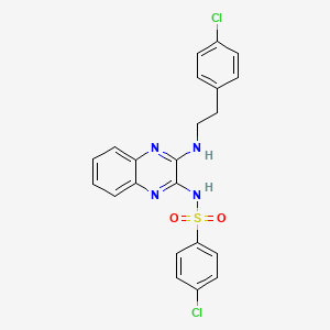 4-chloro-N-(3-{[2-(4-chlorophenyl)ethyl]amino}quinoxalin-2-yl)benzenesulfonamide