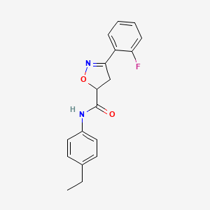 N-(4-ethylphenyl)-3-(2-fluorophenyl)-4,5-dihydro-1,2-oxazole-5-carboxamide