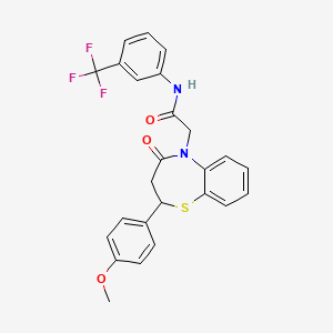 2-(2-(4-methoxyphenyl)-4-oxo-3,4-dihydrobenzo[b][1,4]thiazepin-5(2H)-yl)-N-(3-(trifluoromethyl)phenyl)acetamide