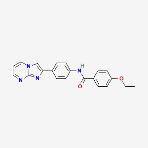 molecular formula C21H18N4O2 B11423998 4-Ethoxy-N-(4-{imidazo[1,2-A]pyrimidin-2-YL}phenyl)benzamide 