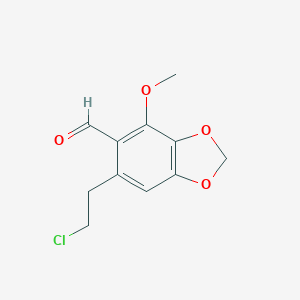 B011424 6-(2-Chloro-ethyl)-4-methoxy-benzo[1,3]dioxole-5-carbaldehyde CAS No. 109856-96-4