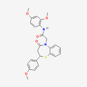 N-(2,4-dimethoxyphenyl)-2-(2-(4-methoxyphenyl)-4-oxo-3,4-dihydrobenzo[b][1,4]thiazepin-5(2H)-yl)acetamide