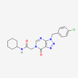 2-[3-(4-chlorobenzyl)-7-oxo-3,7-dihydro-6H-[1,2,3]triazolo[4,5-d]pyrimidin-6-yl]-N-cyclohexylacetamide