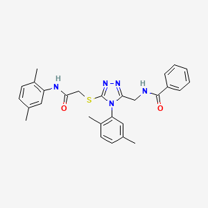 N-{[4-(2,5-Dimethylphenyl)-5-({[(2,5-dimethylphenyl)carbamoyl]methyl}sulfanyl)-4H-1,2,4-triazol-3-YL]methyl}benzamide