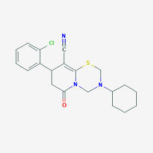 8-(2-chlorophenyl)-3-cyclohexyl-6-oxo-3,4,7,8-tetrahydro-2H,6H-pyrido[2,1-b][1,3,5]thiadiazine-9-carbonitrile