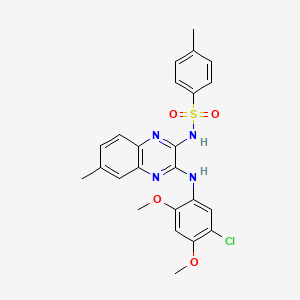 N-{3-[(5-chloro-2,4-dimethoxyphenyl)amino]-6-methylquinoxalin-2-yl}-4-methylbenzenesulfonamide