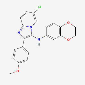 6-chloro-N-(2,3-dihydro-1,4-benzodioxin-6-yl)-2-(4-methoxyphenyl)imidazo[1,2-a]pyridin-3-amine