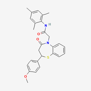 N-mesityl-2-(2-(4-methoxyphenyl)-4-oxo-3,4-dihydrobenzo[b][1,4]thiazepin-5(2H)-yl)acetamide