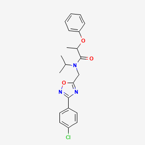 N-{[3-(4-chlorophenyl)-1,2,4-oxadiazol-5-yl]methyl}-2-phenoxy-N-(propan-2-yl)propanamide