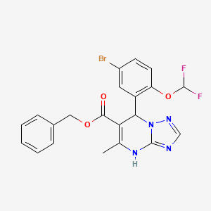 Benzyl 7-[5-bromo-2-(difluoromethoxy)phenyl]-5-methyl-4,7-dihydro[1,2,4]triazolo[1,5-a]pyrimidine-6-carboxylate