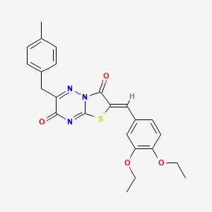 (2Z)-2-(3,4-diethoxybenzylidene)-6-(4-methylbenzyl)-7H-[1,3]thiazolo[3,2-b][1,2,4]triazine-3,7(2H)-dione