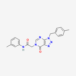 molecular formula C21H20N6O2 B11424251 2-[3-(4-methylbenzyl)-7-oxo-3,7-dihydro-6H-[1,2,3]triazolo[4,5-d]pyrimidin-6-yl]-N-(3-methylphenyl)acetamide 