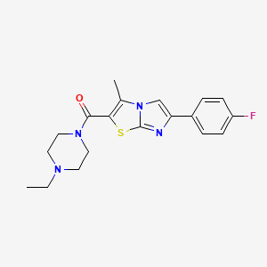 (4-Ethylpiperazin-1-yl)(6-(4-fluorophenyl)-3-methylimidazo[2,1-b]thiazol-2-yl)methanone