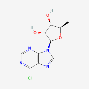 molecular formula C10H11ClN4O3 B1142427 6-Chloro-9-(5-Deoxy-d-ribofuranosyl)purine CAS No. 112506-90-8