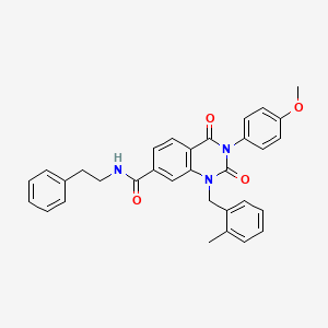 3-(4-methoxyphenyl)-1-(2-methylbenzyl)-2,4-dioxo-N-(2-phenylethyl)-1,2,3,4-tetrahydroquinazoline-7-carboxamide