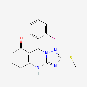 9-(2-fluorophenyl)-2-(methylsulfanyl)-5,6,7,9-tetrahydro[1,2,4]triazolo[5,1-b]quinazolin-8(4H)-one