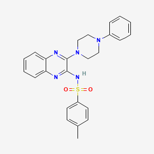 4-methyl-N-[3-(4-phenylpiperazin-1-yl)quinoxalin-2-yl]benzenesulfonamide