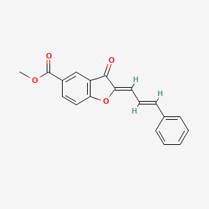 methyl (2Z)-3-oxo-2-[(2E)-3-phenylprop-2-en-1-ylidene]-2,3-dihydro-1-benzofuran-5-carboxylate