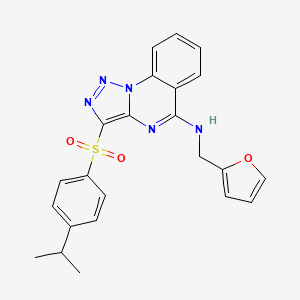 N-(furan-2-ylmethyl)-3-{[4-(propan-2-yl)phenyl]sulfonyl}[1,2,3]triazolo[1,5-a]quinazolin-5-amine