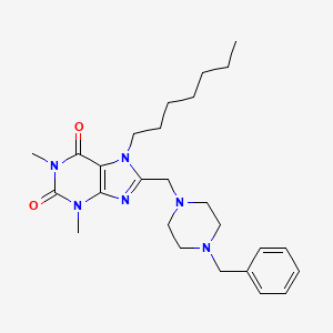 8-[(4-Benzylpiperazin-1-yl)methyl]-7-heptyl-1,3-dimethylpurine-2,6-dione