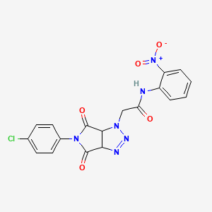 2-[5-(4-chlorophenyl)-4,6-dioxo-4,5,6,6a-tetrahydropyrrolo[3,4-d][1,2,3]triazol-1(3aH)-yl]-N-(2-nitrophenyl)acetamide