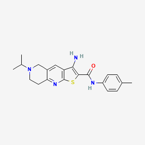 3-amino-N-(4-methylphenyl)-6-(propan-2-yl)-5,6,7,8-tetrahydrothieno[2,3-b][1,6]naphthyridine-2-carboxamide