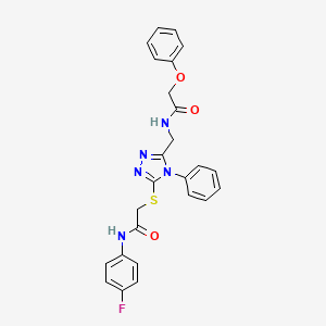 N-{[5-({[(4-Fluorophenyl)carbamoyl]methyl}sulfanyl)-4-phenyl-4H-1,2,4-triazol-3-YL]methyl}-2-phenoxyacetamide