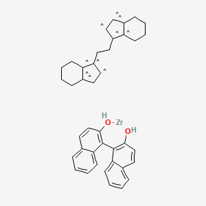 molecular formula C40H36O2Zr 10* B1142441 [(S,S)-Ethylenebis(4,5,6,7-tetrahydro-1-indenyl)]zirconium(IV)-(R)-1,1'-bi-2-naphtholate CAS No. 123236-85-1