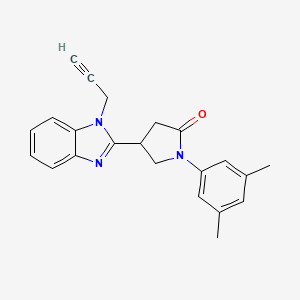 1-(3,5-dimethylphenyl)-4-[1-(prop-2-yn-1-yl)-1H-benzimidazol-2-yl]pyrrolidin-2-one