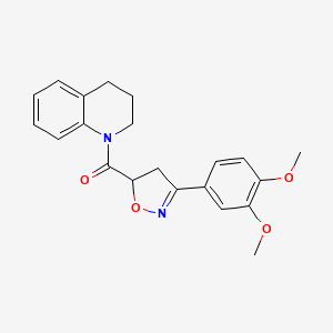 3,4-dihydroquinolin-1(2H)-yl[3-(3,4-dimethoxyphenyl)-4,5-dihydro-1,2-oxazol-5-yl]methanone