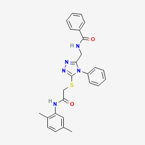 N-{[5-({[(2,5-Dimethylphenyl)carbamoyl]methyl}sulfanyl)-4-phenyl-4H-1,2,4-triazol-3-YL]methyl}benzamide