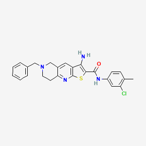 3-amino-6-benzyl-N-(3-chloro-4-methylphenyl)-5,6,7,8-tetrahydrothieno[2,3-b][1,6]naphthyridine-2-carboxamide