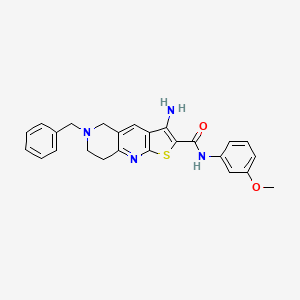 3-amino-6-benzyl-N-(3-methoxyphenyl)-5,6,7,8-tetrahydrothieno[2,3-b][1,6]naphthyridine-2-carboxamide