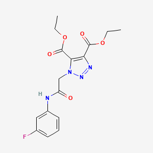 diethyl 1-{2-[(3-fluorophenyl)amino]-2-oxoethyl}-1H-1,2,3-triazole-4,5-dicarboxylate